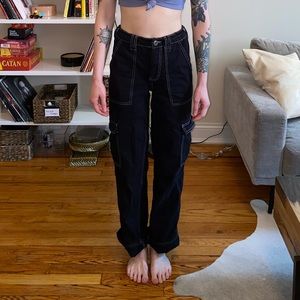 Dark Denim Skater Pants